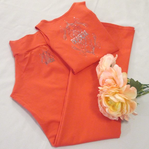BODY BY BRAZIL VINTAGE CORAL/ORANGE 2PC SEXY PANTS AND TOP – S - Picture 3 of 16